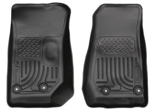 Jeep Wrangler Floor Mats - Front - Husky Liners - Weatherbeater - Black - 2014
